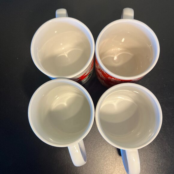 Lot of 4 Christmas Winter Holidays Colorful Mugs ~ Musical ~ Snowflakes ~ Doves - Picture 8 of 9